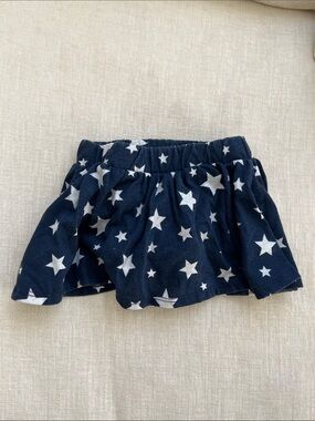 3 = $15 - Kids Navy Star Print Skirt - Unbranded